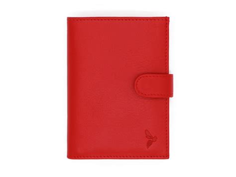 Portefeuille En Cuir Rouge Vif 